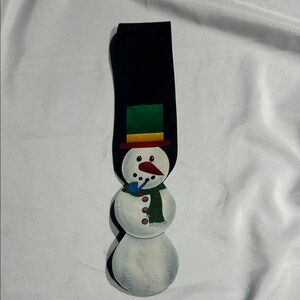 Festive Snowman Tie - Black and White